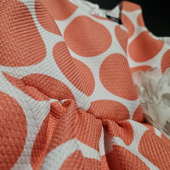 Zenzi Coral Polka-dot Petal Dress - Picture 3 of 9